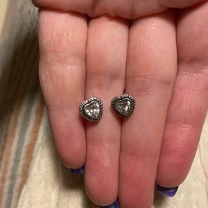 Pandora heart earrings